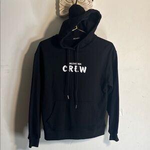 Baleciaga Black Sweatshirt Hoodie Sz Small